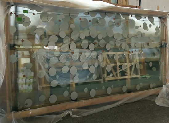 19mm屋外の緩和された薄板にされた印刷されたガラスのGrindedの端