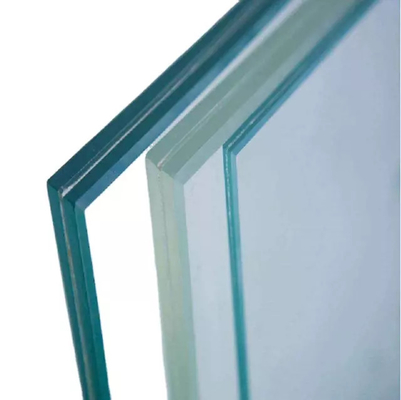 Laminated Glass Low Price 6.38mm 10.38mm low iron safty edge tempered triple laminated glass to building wall