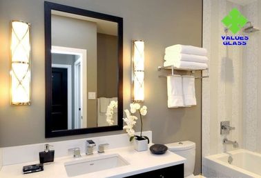 Square Shaped Contemporary Silver Wall Mirror Long Service Life Ultra Clear Glass Material