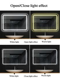 照らされたLEDの浴室ミラー、銅は自由にカスタマイズされたサイズを映します