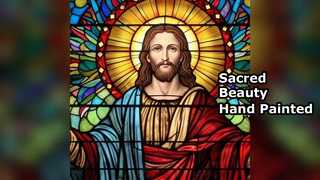 教会や住宅用の手描きのステンドグラス